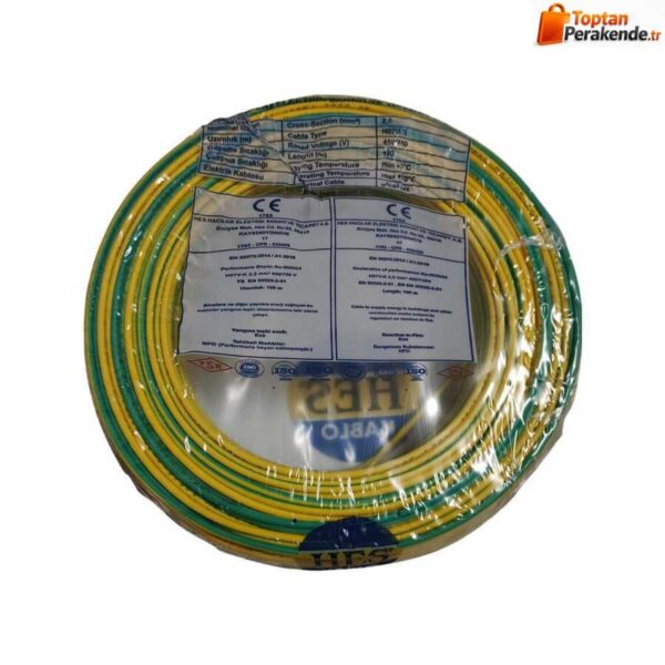 Hes Nyaf Kablo 2,5 mm² Sarıyeşil ( H07v-K )